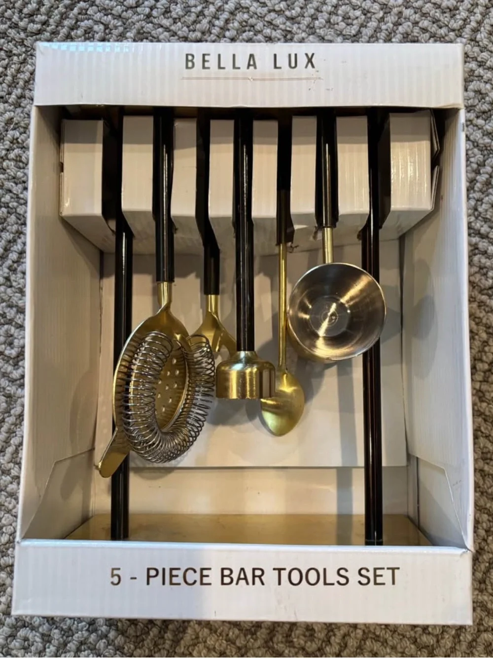 NWT Bella Luxx 5-Piece Bar Tools Set